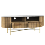 Piano Solid Wood Marble TV Cabinet 2 - Image 3