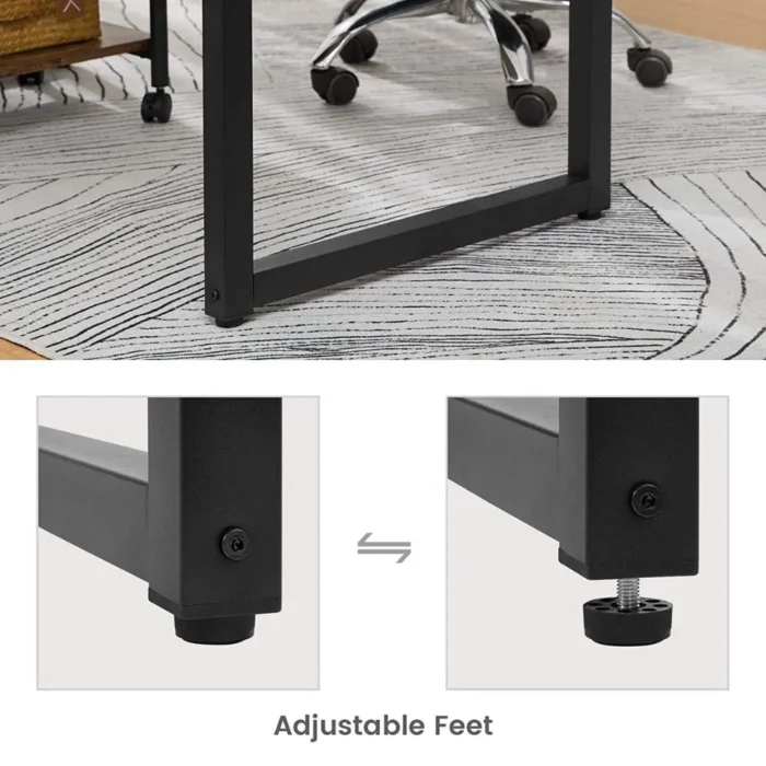 Mid-century Modern Wood Office Table | Home Office Computer Desk - Image 7