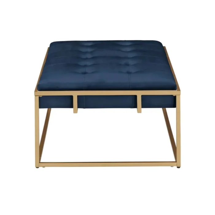 45” Wide Velvet Tufted Rectangle Cocktail Ottoman - Image 3