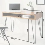 RETRO STURDY STONE FINISH HOME OFFICE DESK IN NATURAL SHEESHAM SOLID ROSEWOOD - Image 5