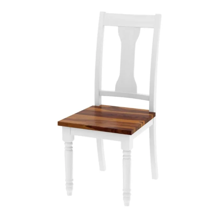 PRITI : Manila Two Tone Solid Wood Farmhouse Dining Table & Arm Chair Set - Image 2