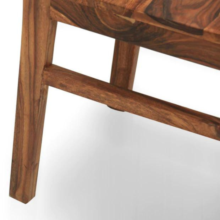 PRITI : Solid Wood Dining Table Set With 6 Chairs In Natural Finish - Image 8