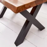 Dorothy Wooden Coffee Table With Cross Legs - Image 7