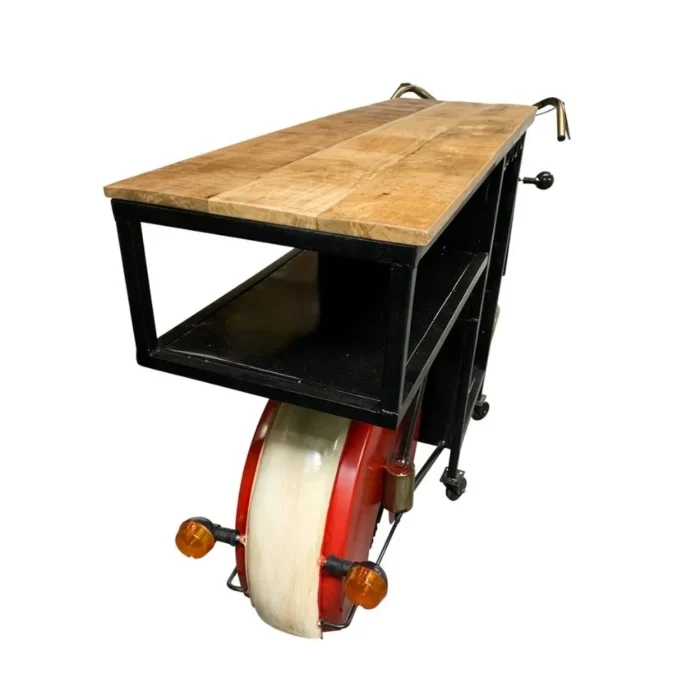 Motorcycle Wine Rack Reclaimed Wooden Furniture | Bar Furniture - Image 5