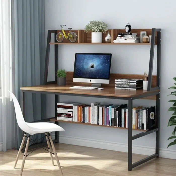 Home Office Computer Desk with Hutch and Bookshelf | Home Office Desk - Image 1