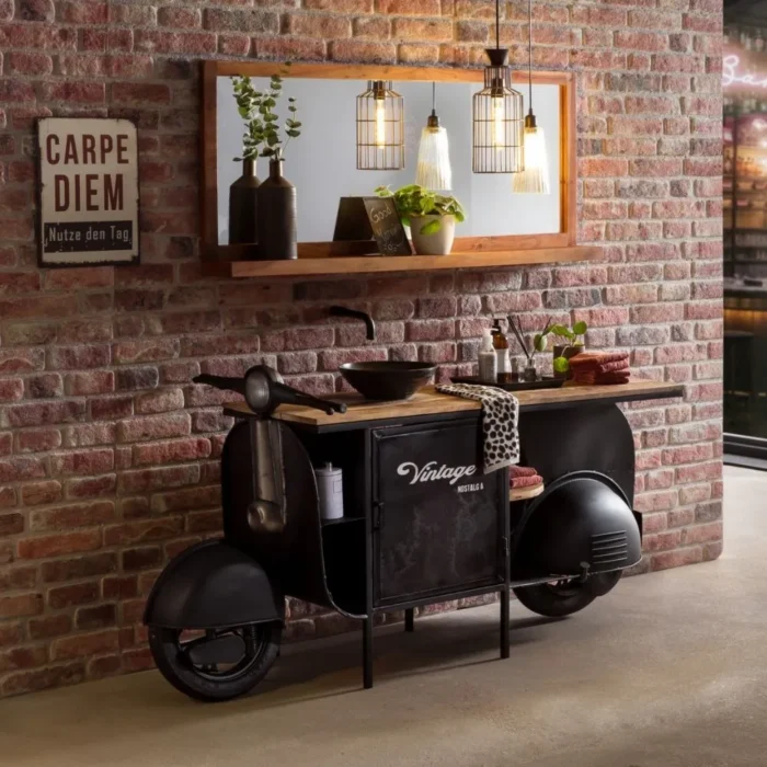 Vanity Scooter Recycled Furniture Washbasin | Antique Furniture - Image 1