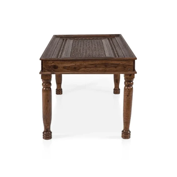 PRITI : Verona Antique Brass Solid Wood Brass Dining Table set - Image 2