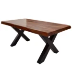 Dorothy Wooden Coffee Table With Cross Legs - Image 2
