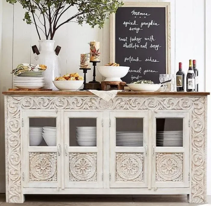 Ariande White 4 Door Sideboard