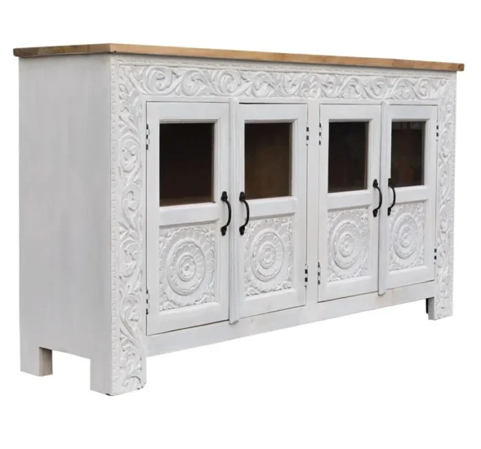 Ariande White 4 Door Sideboard - Image 5
