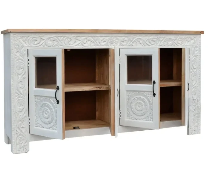 Ariande White 4 Door Sideboard - Image 2
