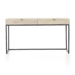 Priti Carved Mango Wood Writing Desk 56 - Image 4