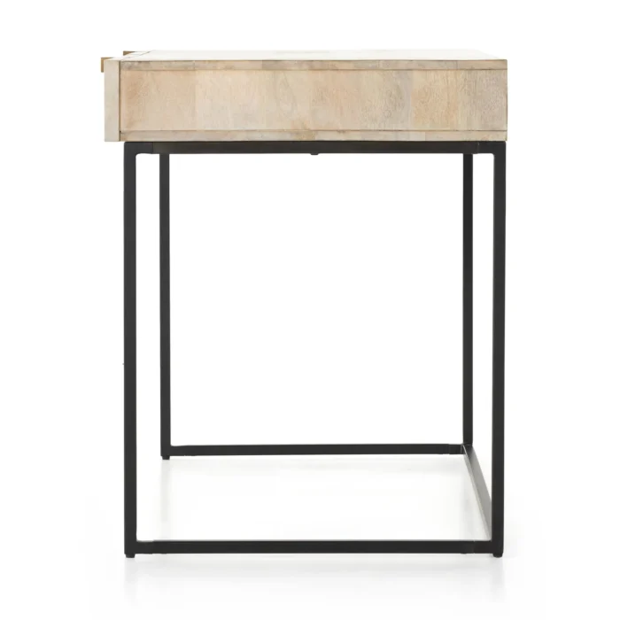 Priti Carved Mango Wood Writing Desk 56 - Image 2