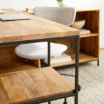 Priti Industrial Storage Modular Desk with Open Shelves Bookcase - Image 8