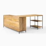 Priti Industrial Storage Modular Desk with Open Shelves Bookcase - Image 2