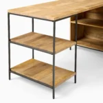 Priti Industrial Storage Modular Desk with Open Shelves Bookcase - Image 5