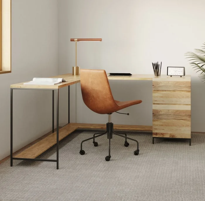 L-Shaped-Desk1-e1706782384380 Priti Industrial Modular L-Shaped Desk and File Cabinet - Image 1