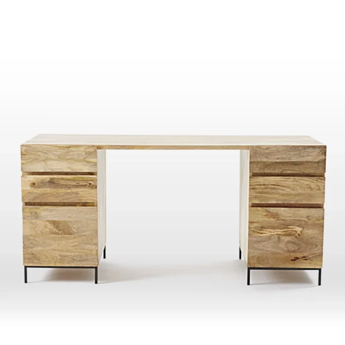 Priti Modular Desk 2 File Cabinets with 4 Drawer - Image 5