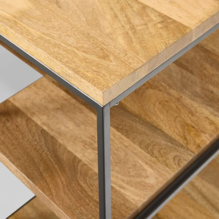 Priti Industrial Storage Modular L-Shaped Desk Open Shelves - Image 5