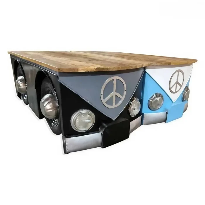 Priti-Automobile-Theme-Wooden-Top-Coffee-Table Priti Automobile Theme Wooden Top Coffee Table - Image 1