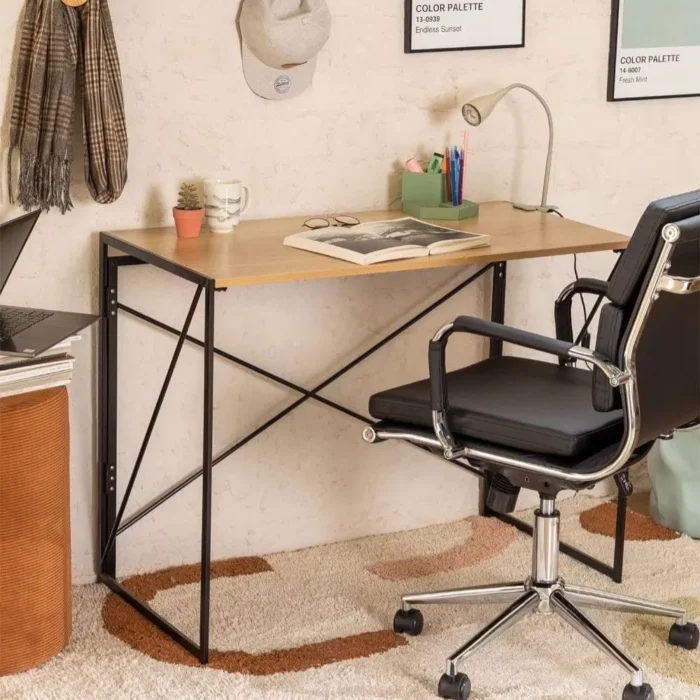 Multipurpose Engineered Wood Finish Small No-Assembly Foldable Computer Desk | Folding Laptop Table - Image 1