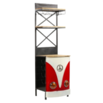 PRITI : VINTAGE BAR SHELF RED INDUSTRIAL STYLE