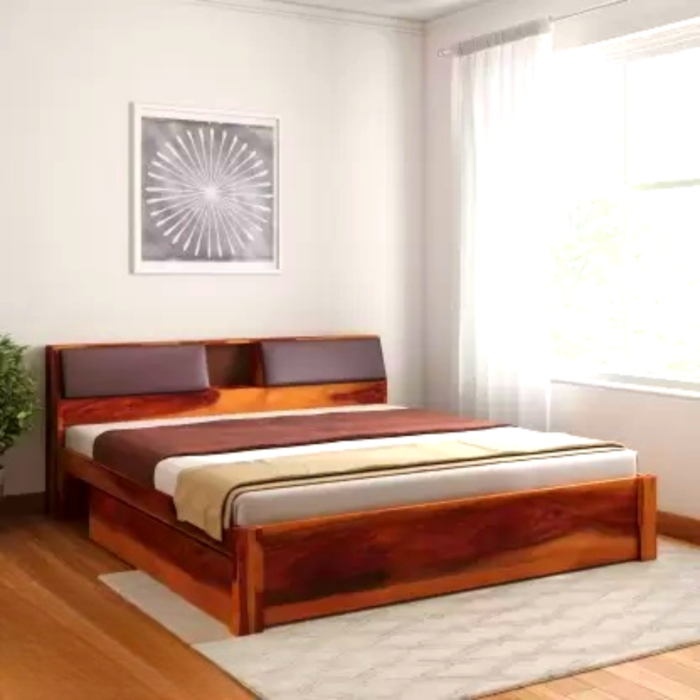 PRITI :Grenoble Solid Wood Queen Storage Bed - Image 2