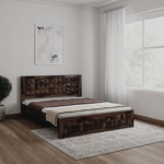 Priti : Bourges Wooden King Bed - Image 2