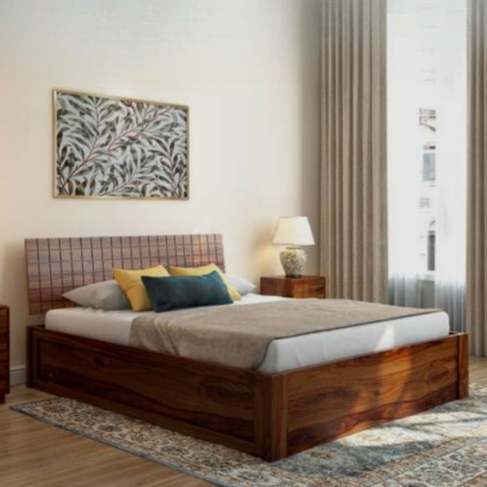 PRITI :Normandy Wooden Storage King Bed - Image 1