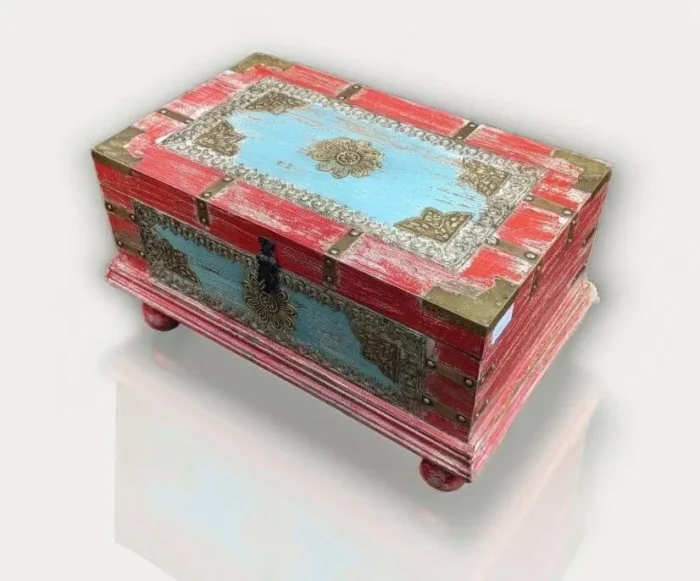 box_20231028_16645584-e1706075849520 Priti Small Red Distressed Wooden Trunk - Image 1