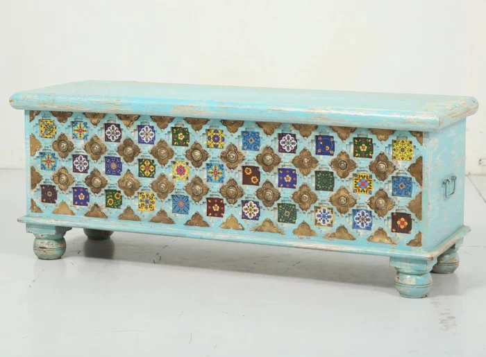 Priti brass fitted Maharaja Trunk - Image 2