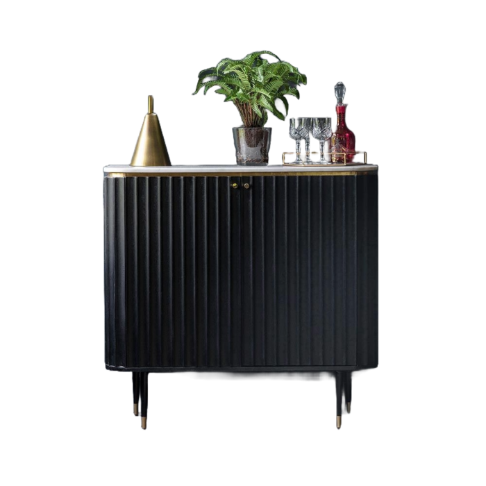 Flute Marble Drinks Cabinet - Image 6