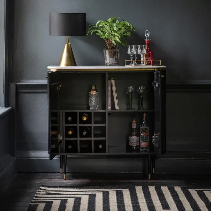 Flute Marble Drinks Cabinet - Image 2