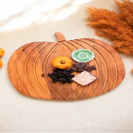 Pumpkin Hand Carved Tray