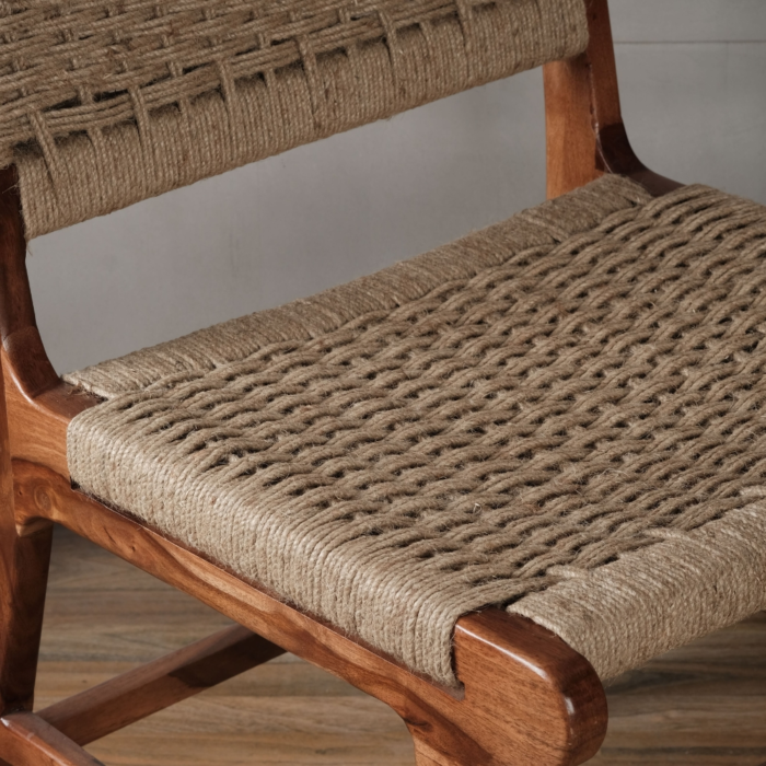 Gothic Solid Wood Chair With Rope (Set of 2) - Image 2