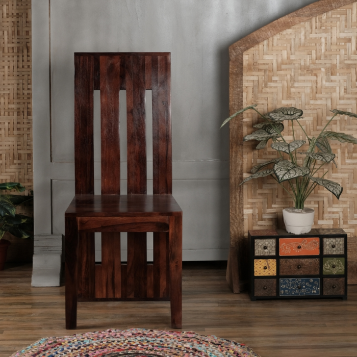Zona High Back Solid Wood Chair (Set of 2) - Image 4