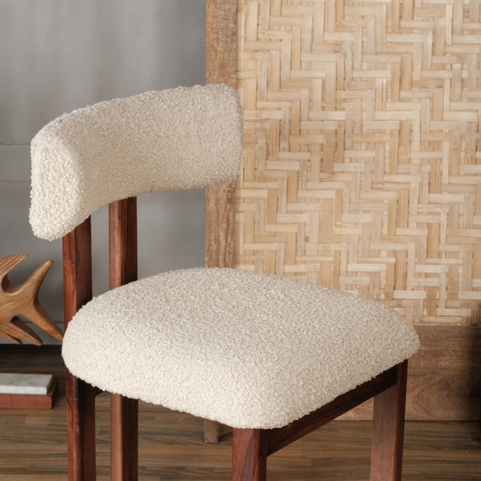 Rebecca Solid Wood Boucle Chair (Set of 2) - Image 3