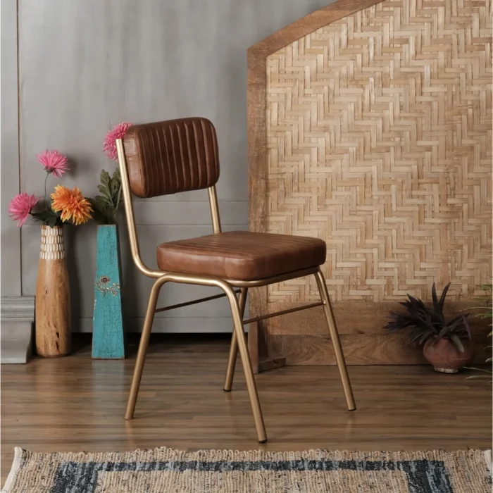 Saldana Iron Faux Leather Chair Saldana Iron Faux Leather Chair