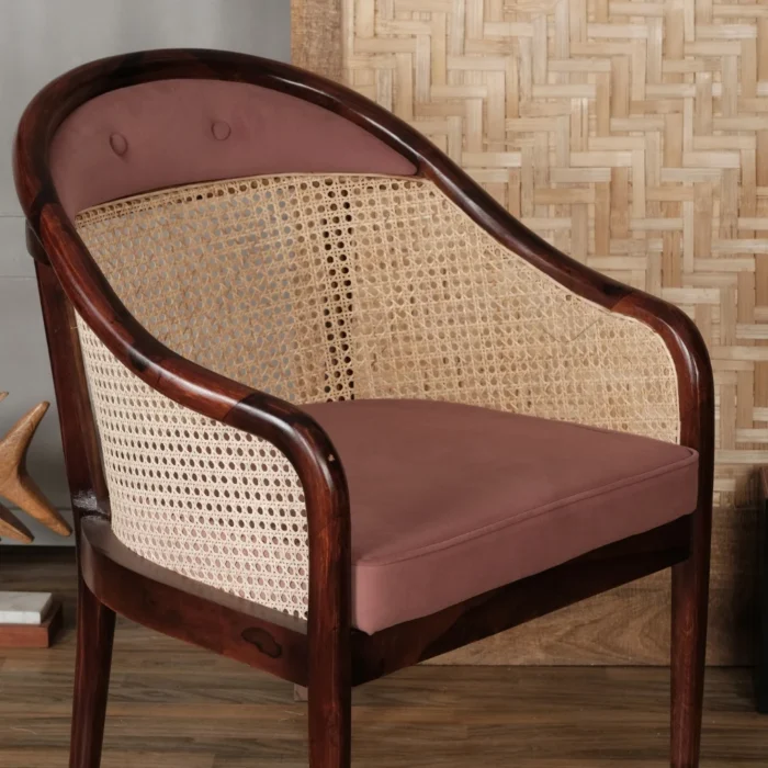 Laviana Royal Pink Solid Wood Chair - Image 3