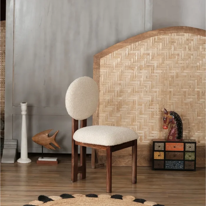 Valderas Solid Wood Boucle Chair Valderas Solid Wood Boucle Chair