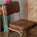Saldana Iron Faux Leather Chair (Set of 2) - Image 4