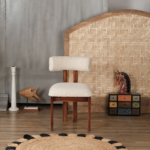 Rebecca Solid Wood Boucle Chair (Set of 2) - Image 4