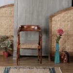 Artix Solid Wood Chair with Rope - Image 2