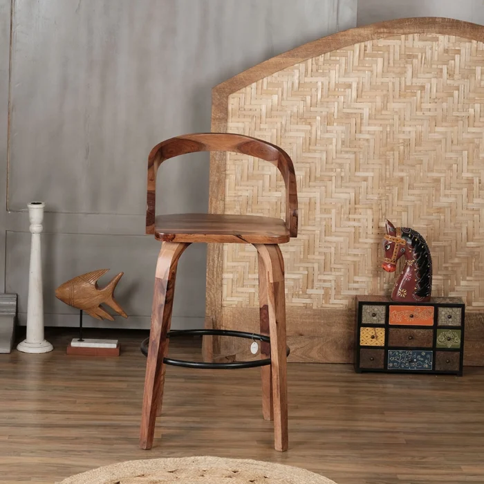 Gouveia Solid Wood High Bar Chair - Image 5