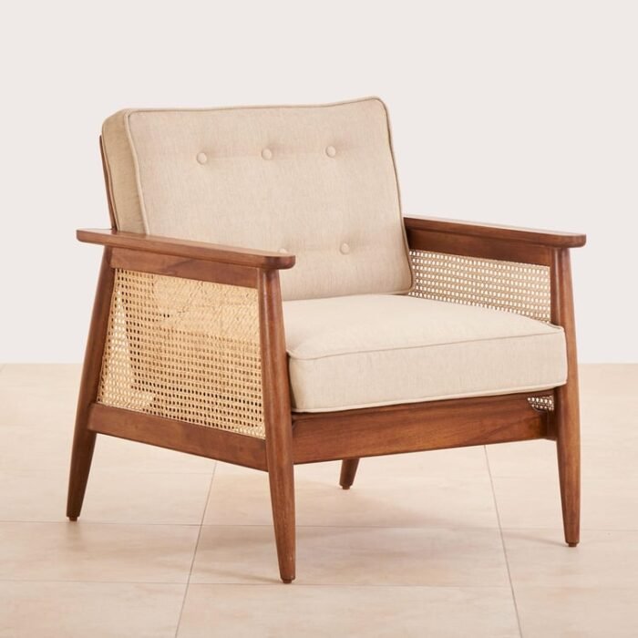 PRITI Cane Connection Fabric Chair