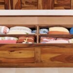 PRITI Rubix Wooden Queen Bed with Box Storage - Brown