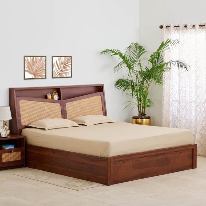 PRITI King Bed with Hydraulic Storage - Brown PRITI King Bed with Hydraulic Storage - Brown
