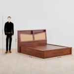PRITI King Bed with Hydraulic Storage - Brown