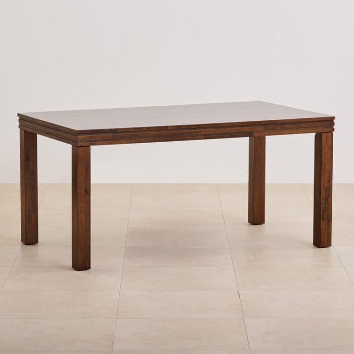 PRITI 6-Seater Dining Set with Chairs and Bench - Brown