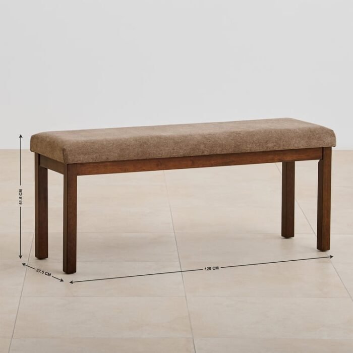 PRITI 6-Seater Dining Set with Chairs and Bench - Brown
